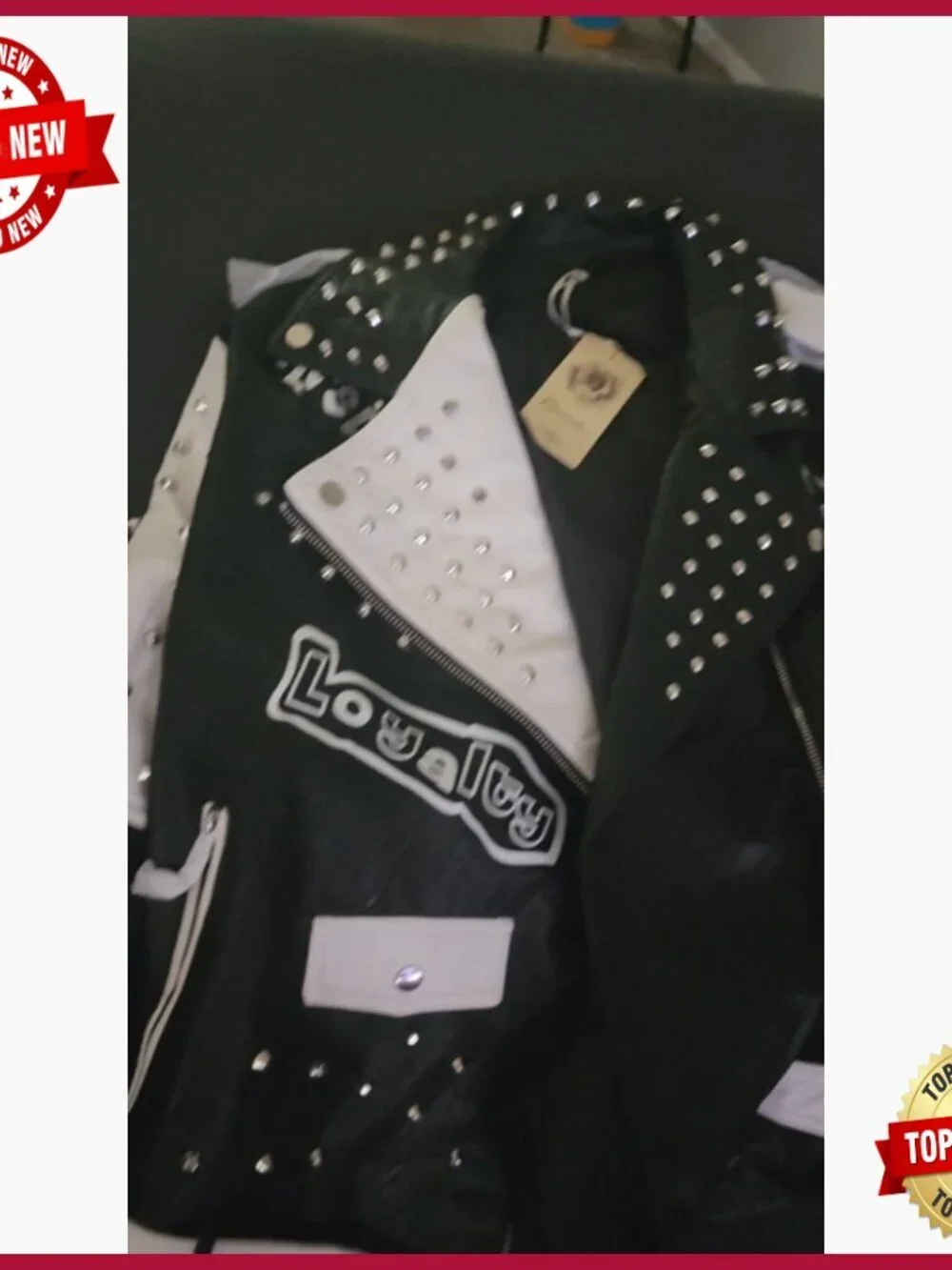 Plus Size Faux Leather Motorcycle Jacket Short PU Coat Long Sleeve
